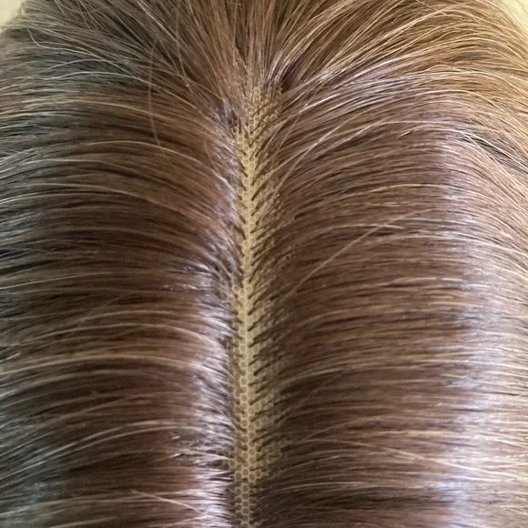 Stylish Ombre Brown and Blonde Wavy Wig - Picture 13 of 13